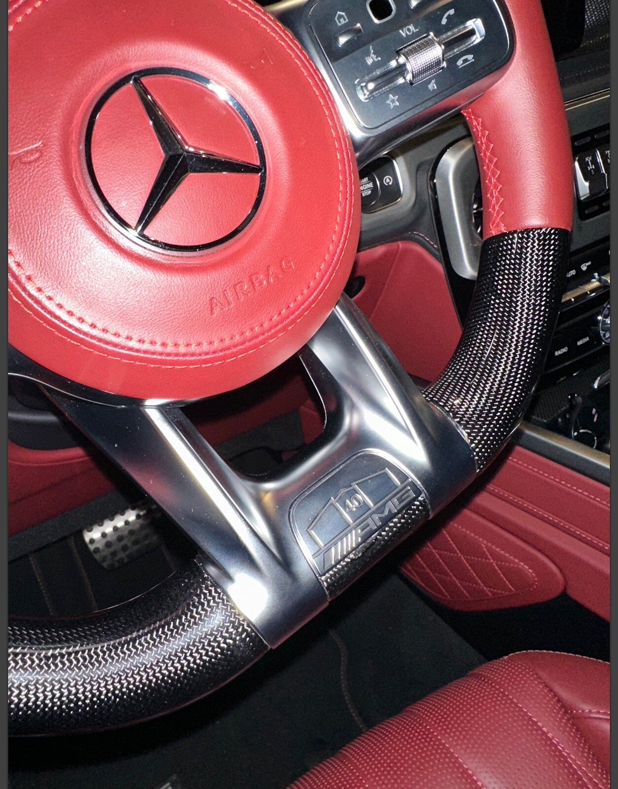 OEM MERCEDES EDITION 19+ AMG STEERING WHEEL BOTTOM TRIM EMBLEM BADGE G GLE CLS S