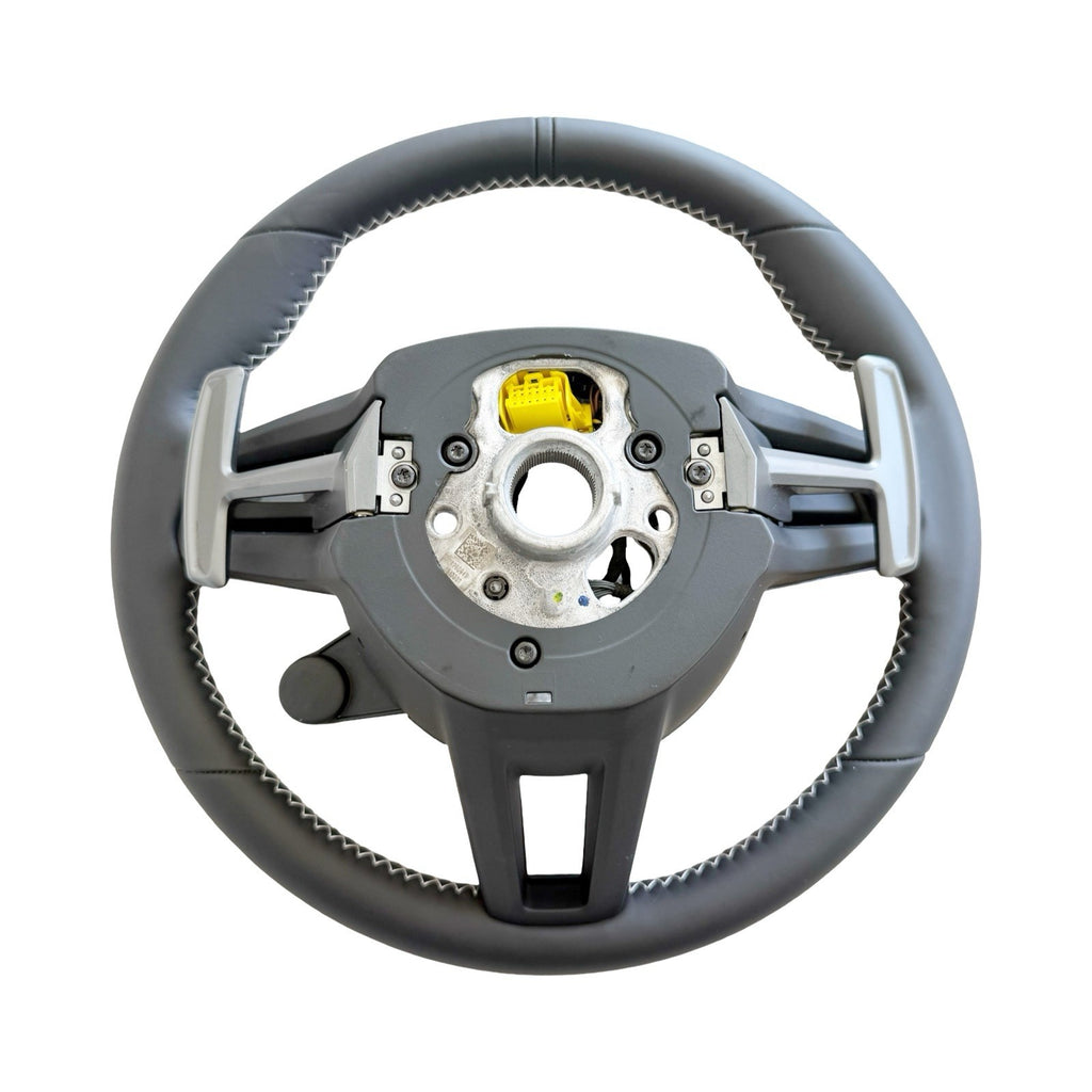 OEM Porsche 992 GT3 CARRERA GTS CAYENNE BLK STEERING WHEEL CARBON WHITE STITCH