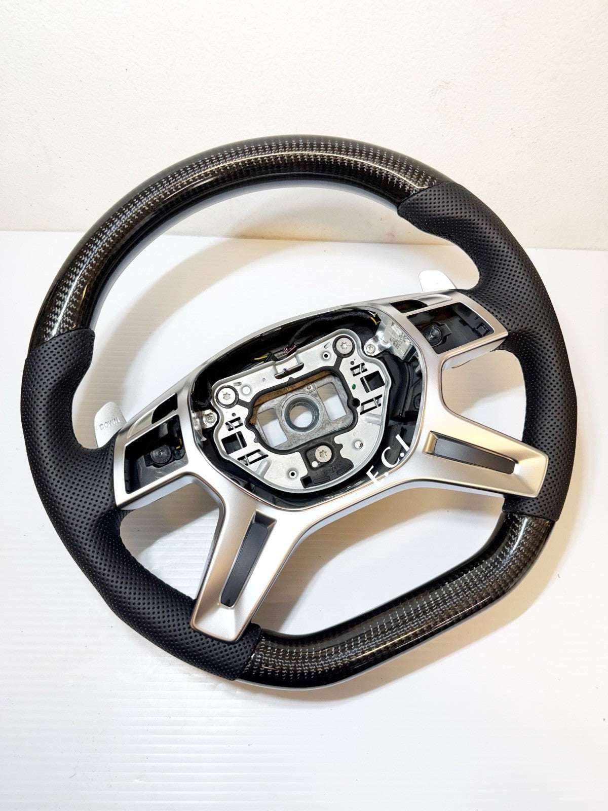 OEM MERCEDES AMG 13~18 G65 G63 ML63 GL63 G550 BLACK CARBON FIBER STEERING WHEEL