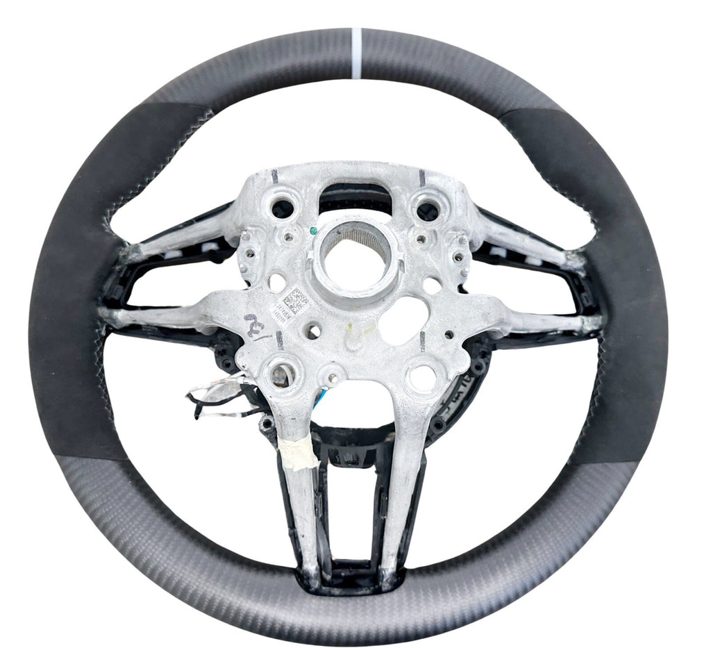 OEM Porsche 992 CARRERA GT3 GT3RS TAYCAN HEAT CARBON FIBER CHALK STEERING WHEEL