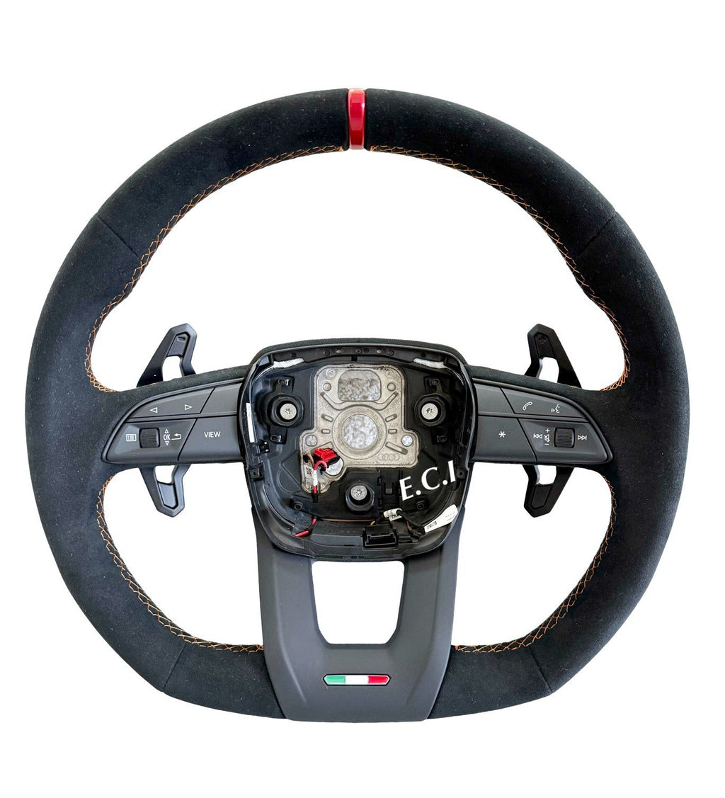 GENUINE LAMBORGHINI URUS S SE ALCANTARA PERFORMANTE HEATED STEERING WHEEL ORANGE