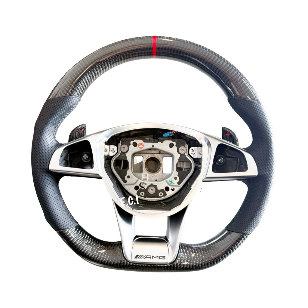 GENUINE MERCEDES CLS63 C63 S63 GLE63 GLS63 CLA45 E63 CARBON FIBER STEERING WHEEL