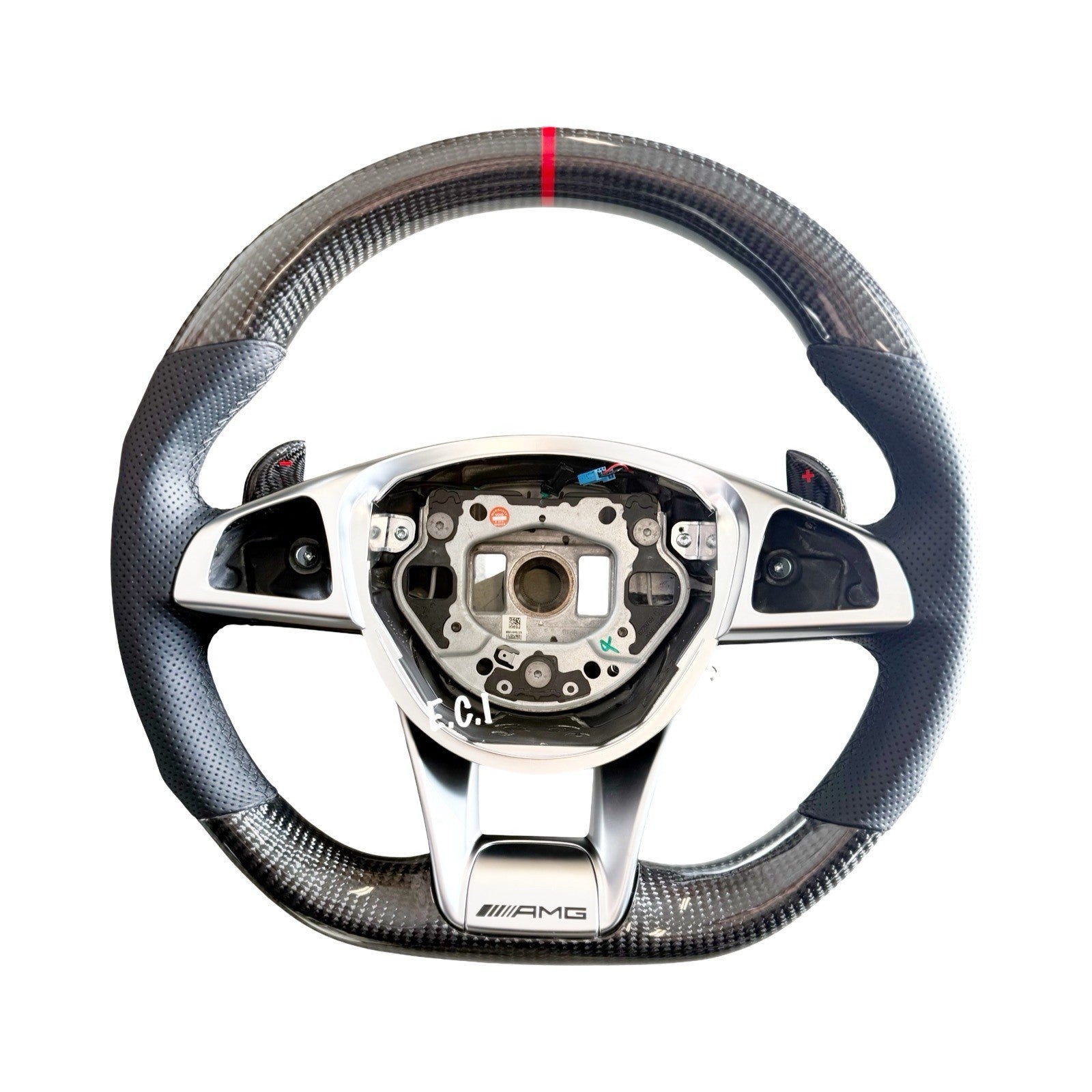GENUINE MERCEDES CLS63 C63 S63 GLE63 GLS63 CLA45 E63 CARBON FIBER STEERING WHEEL