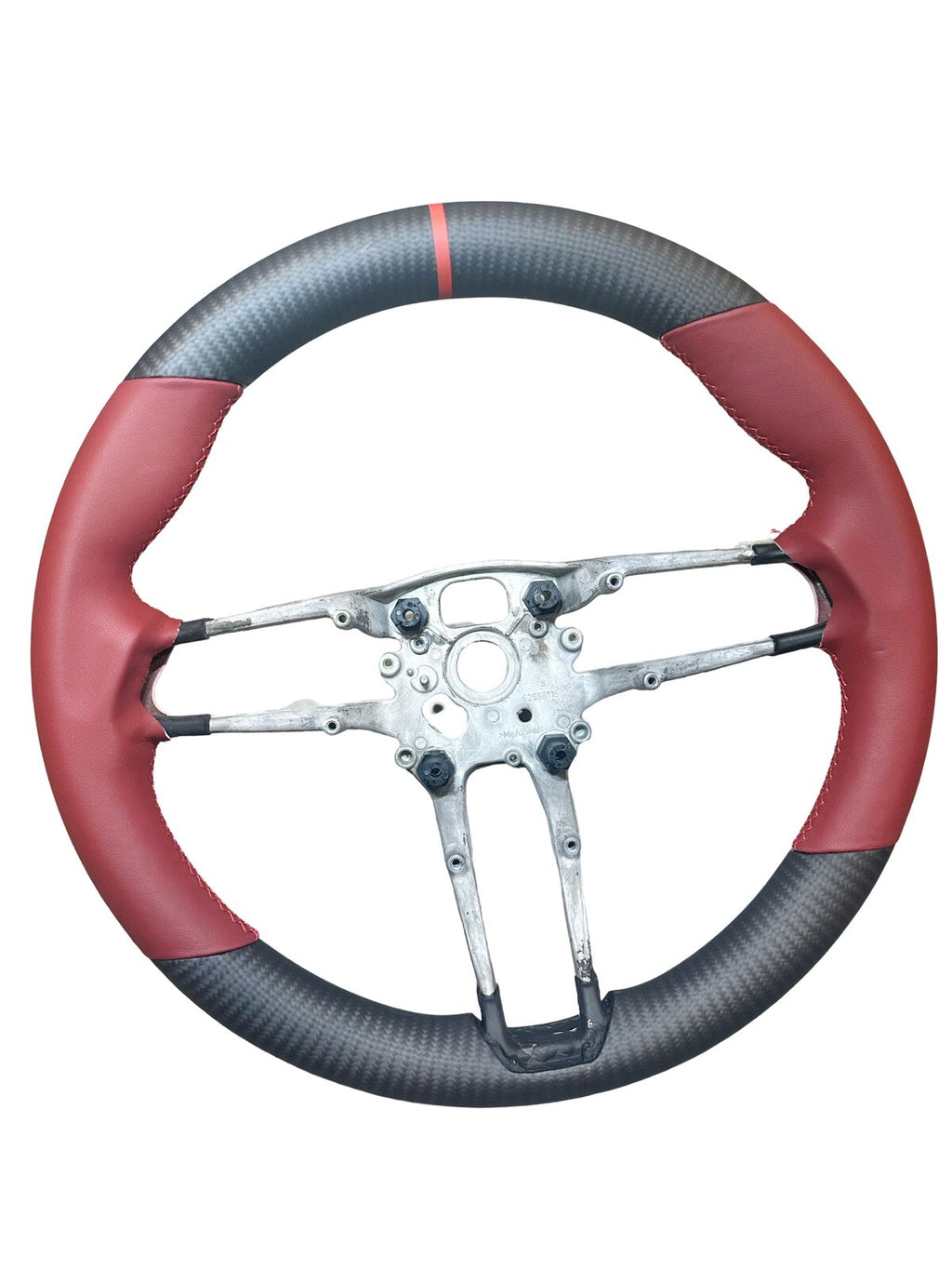 OEM Porsche 992 CARRERA TAYCAN Cayennne CARBON FIBER Bordeaux Red Steering Wheel