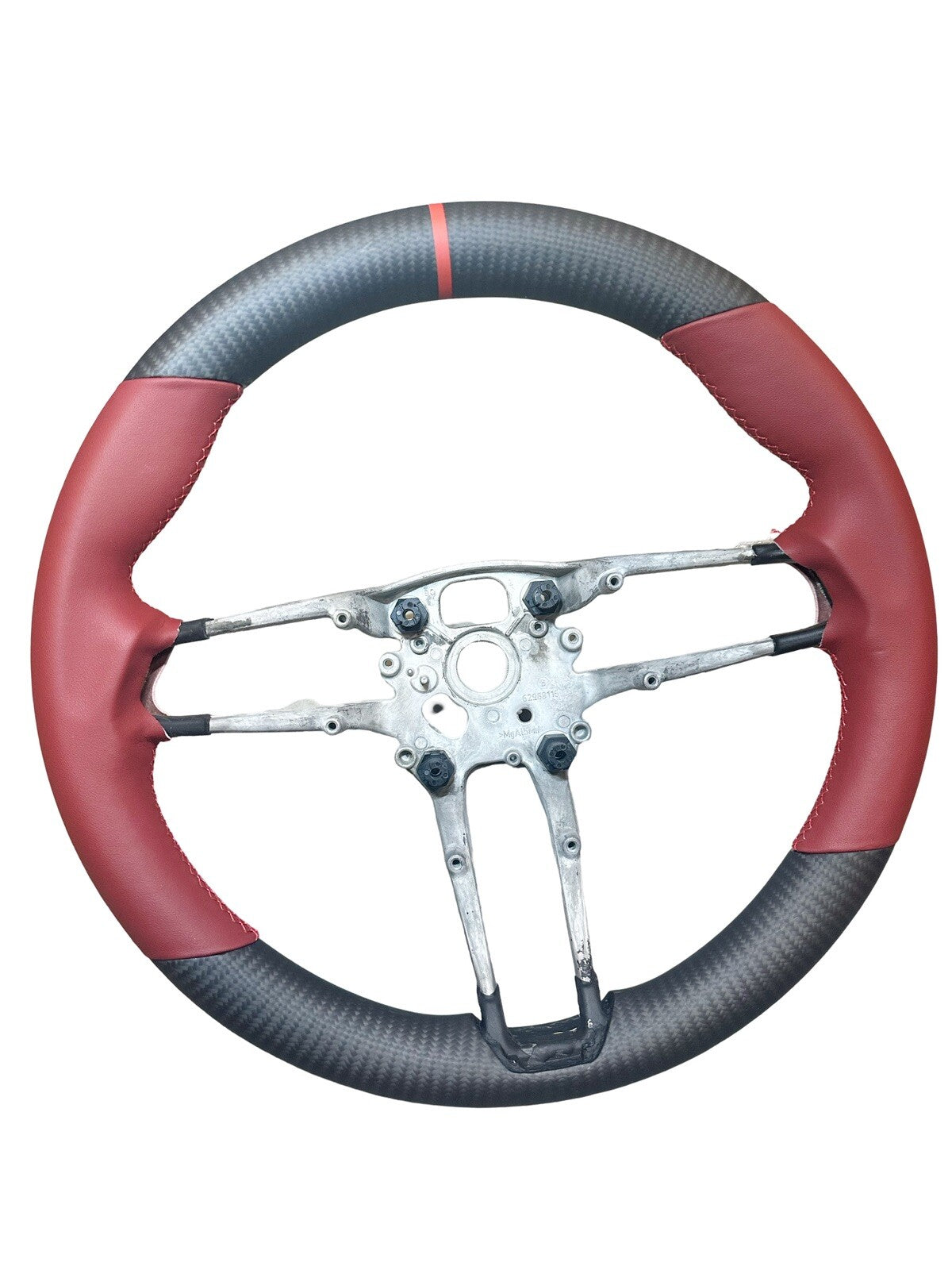 OEM Porsche 992 CARRERA TAYCAN Cayennne CARBON FIBER Bordeaux Red Steering Wheel