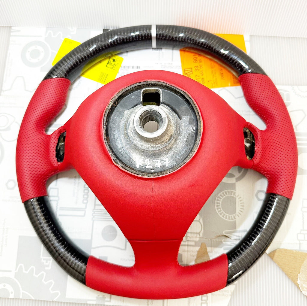 OEM GENUINE RED MASERATI GRANTURISMO MC QUATTROPORTE CARBON FIBER STEERING WHEEL