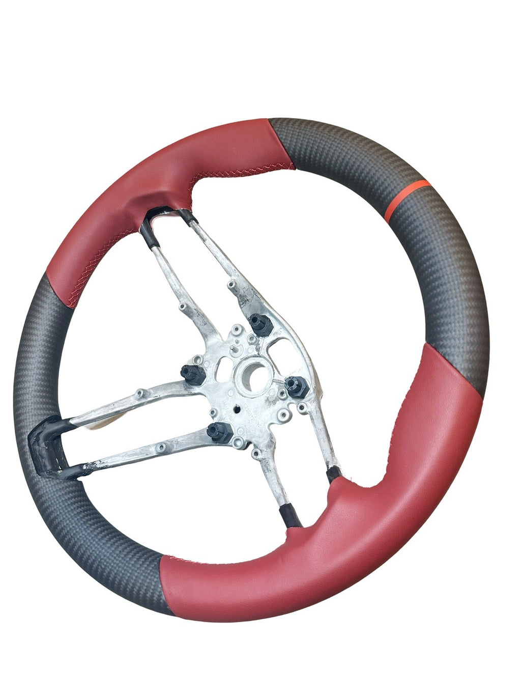 OEM Porsche 992 CARRERA TAYCAN Cayennne CARBON FIBER Bordeaux Red Steering Wheel