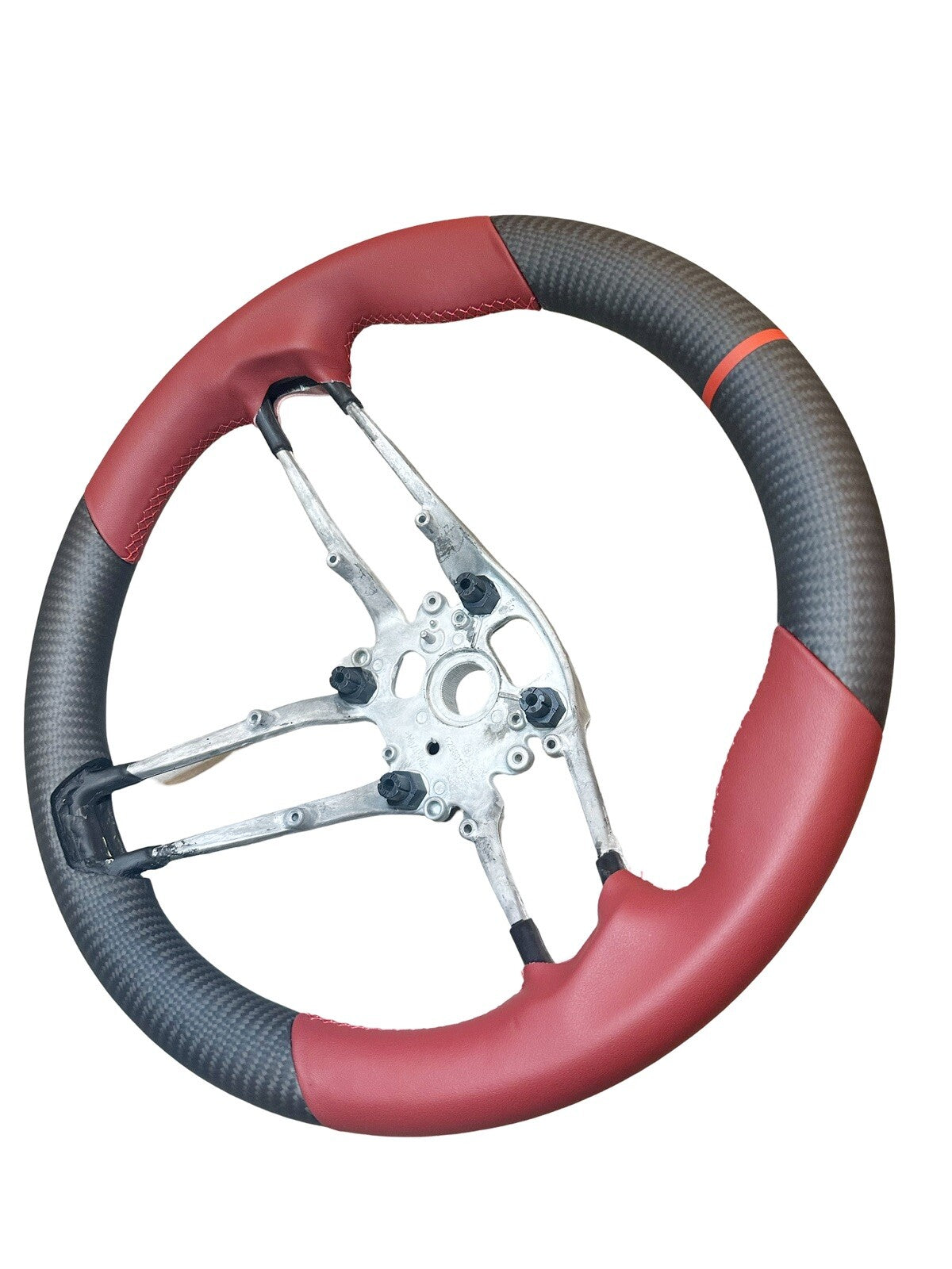 OEM Porsche 992 CARRERA TAYCAN Cayennne CARBON FIBER Bordeaux Red Steering Wheel