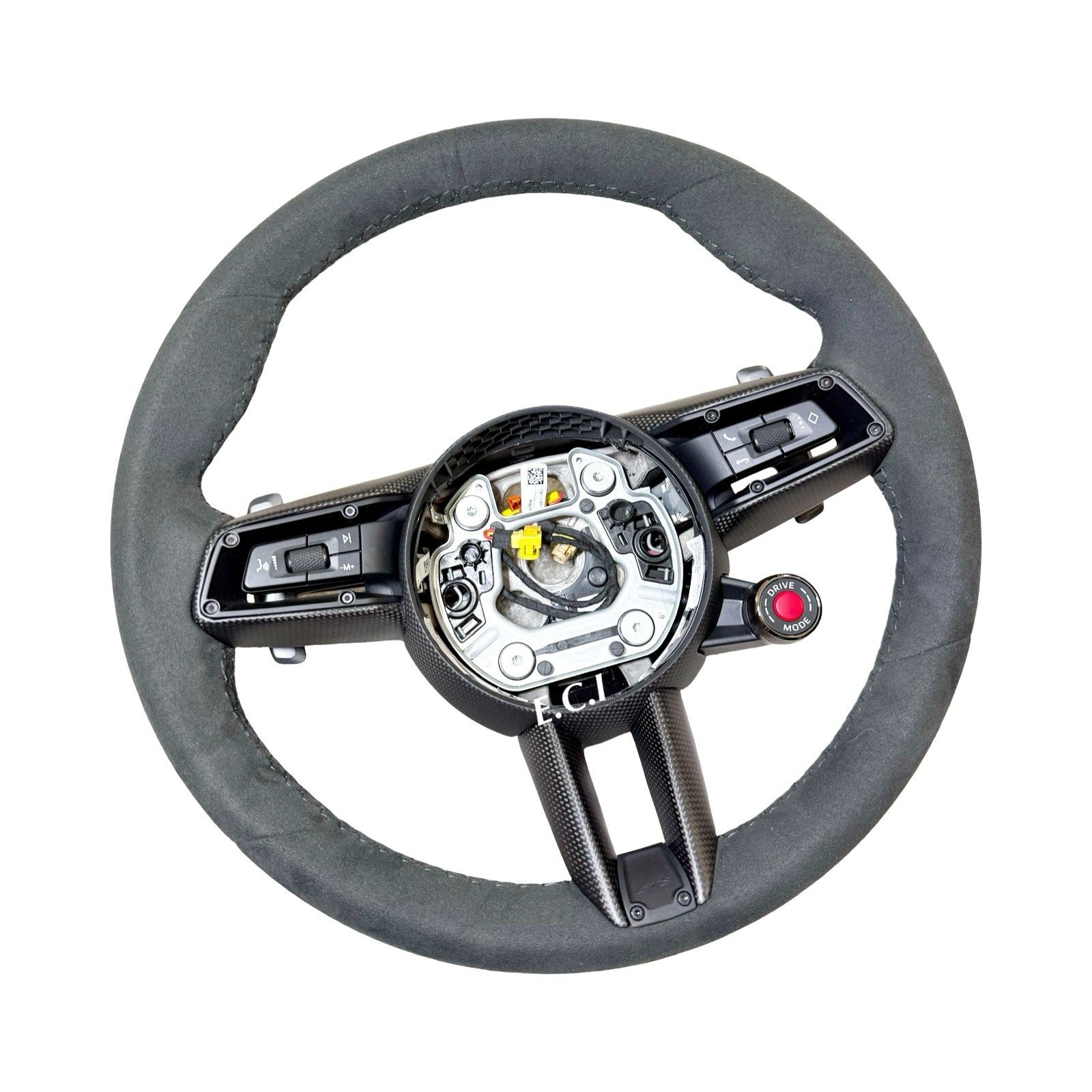 OEM PORSCHE 992 CARRERA MACAN GTS ALCANTARA STEERING WHEEL CARBON FIBER BLACK