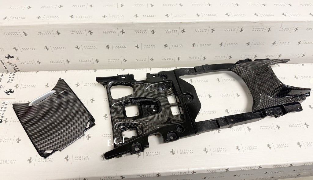 OEM Ferrari F164 Portofino M Carbon Fiber Center Upper Cup Holder +  Console Set