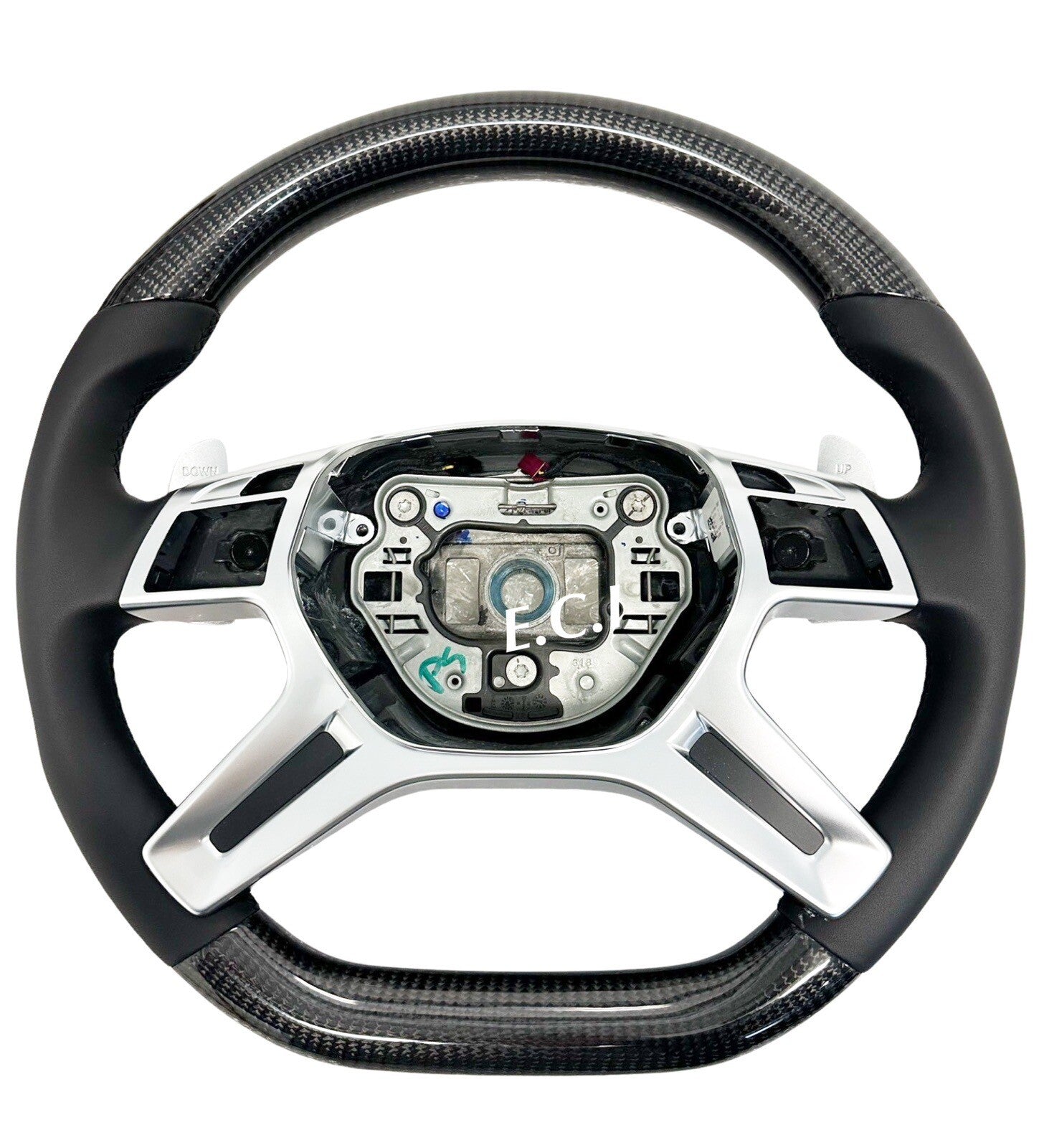 OEM MERCEDES AMG 13~18 G65 G63 ML63 GL63 G550 BLACK CARBON FIBER STEERING WHEEL