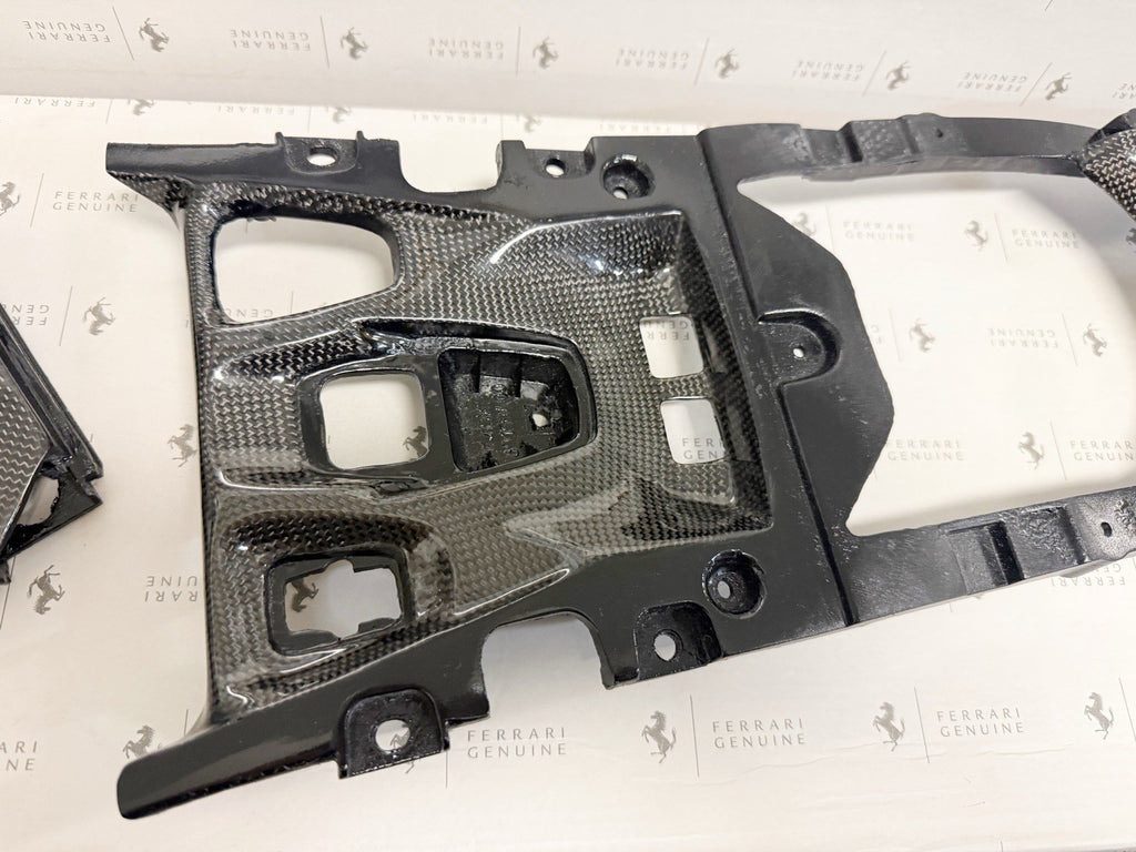 OEM Ferrari F164 Portofino M Carbon Fiber Center Upper Cup Holder +  Console Set