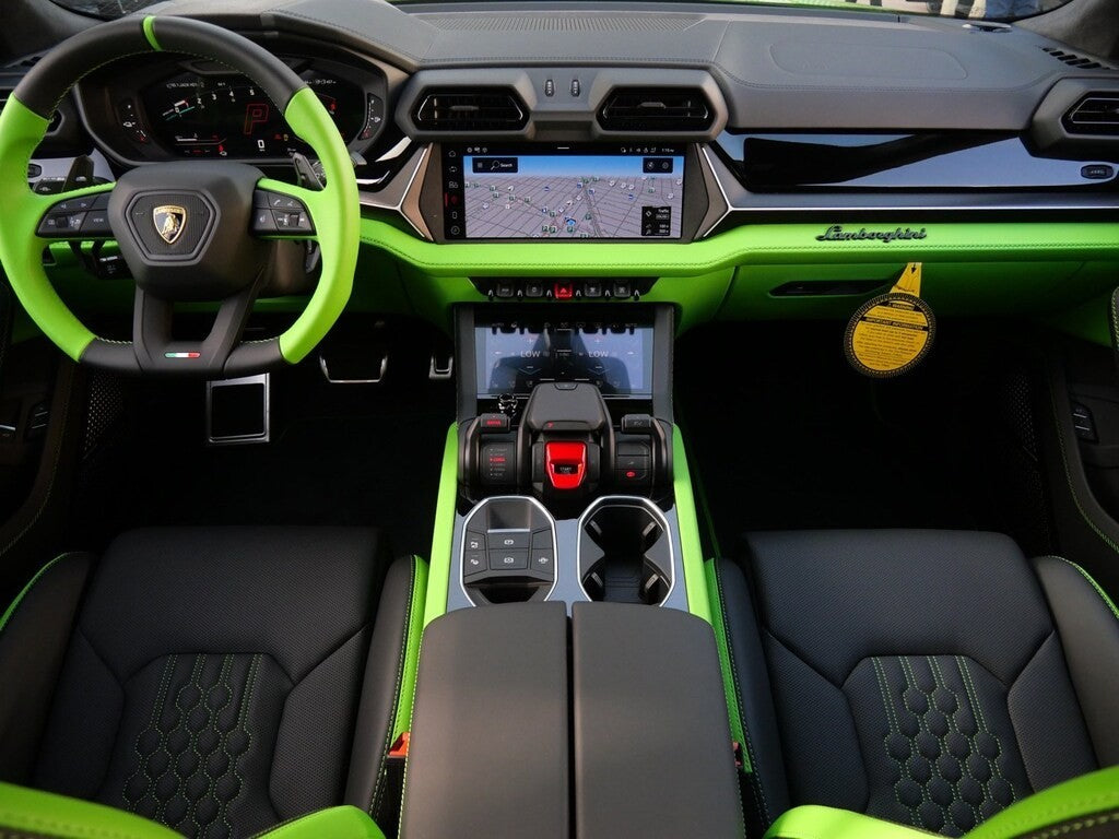 2026 OEM LAMBORGHINI URUS S SE ALCANTARA PERFORMANTE GREEN STITCH STEERING WHEEL