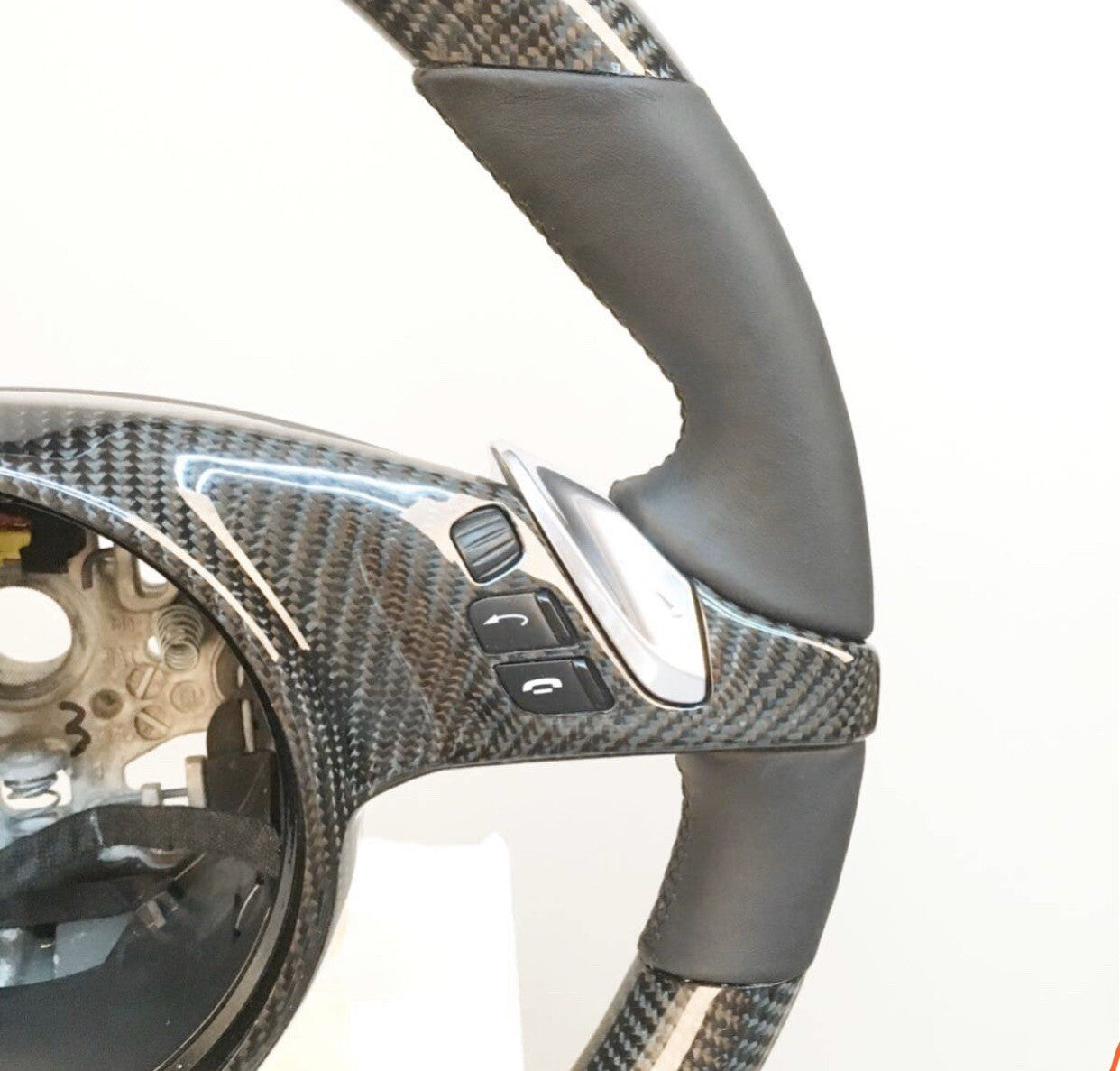 PORSCHE OEM 991 CAYENNE 970 PANAMERA BOXSTER CAYMAN CARBON FIBER STEERING WHEEL