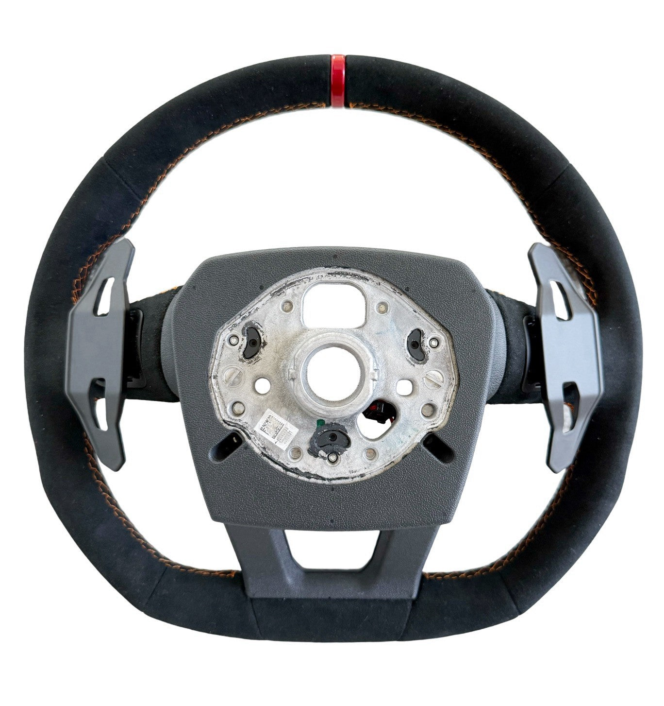 GENUINE LAMBORGHINI URUS S SE ALCANTARA PERFORMANTE HEATED STEERING WHEEL ORANGE