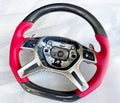 OEM MERCEDES AMG 13~18 G65 G63 ML63 GL63 G550 RED CARBON FIBER STEERING WHEEL