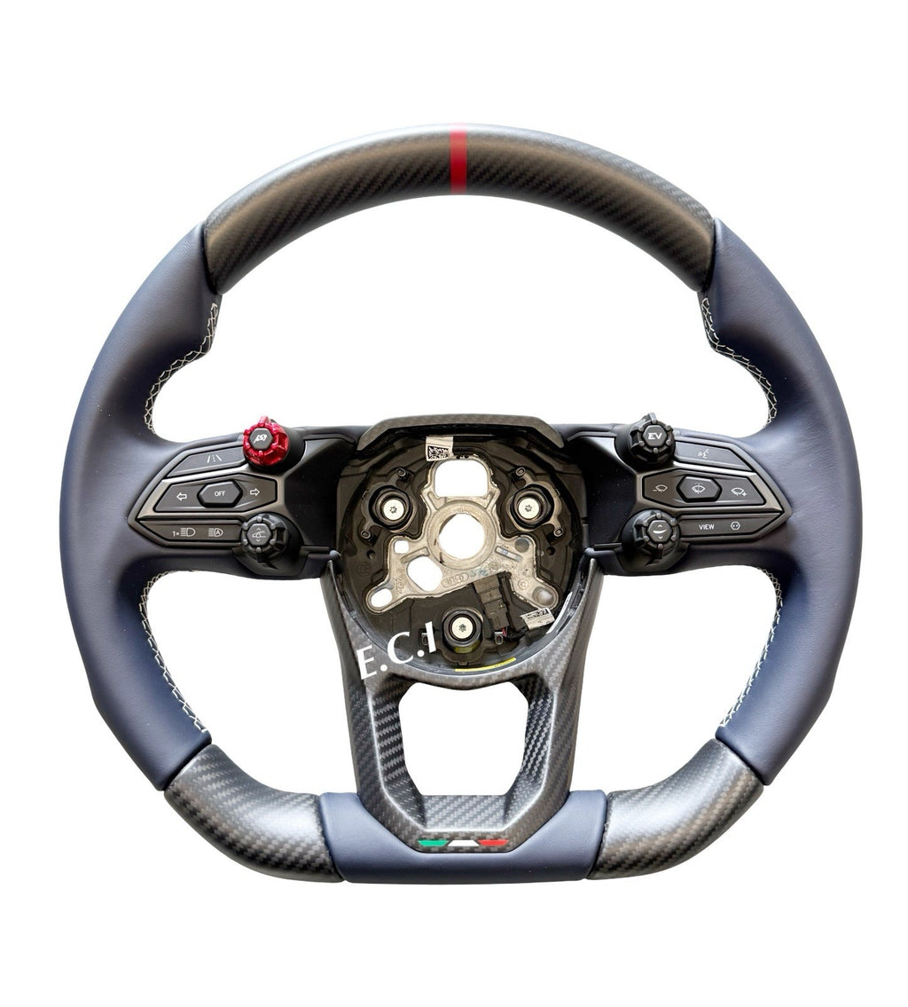 GENUINE LAMBORGHINI Revuelto Temerario SPORT CARBON FIBER STEERING WHEEL WHITE