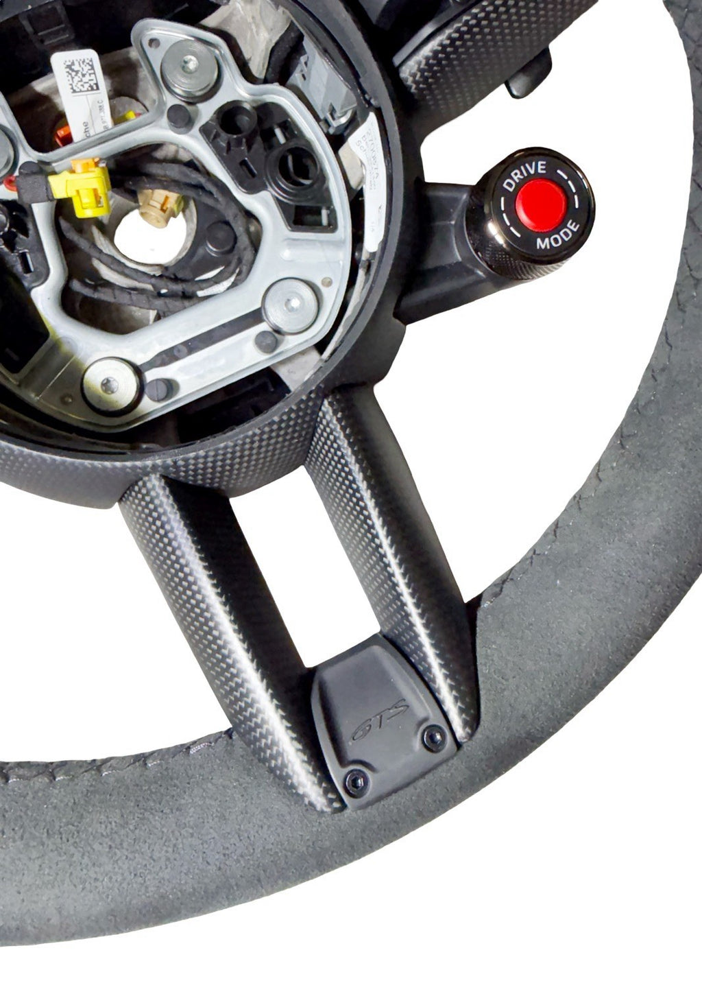 OEM PORSCHE 992 CARRERA MACAN GTS ALCANTARA STEERING WHEEL CARBON FIBER BLACK