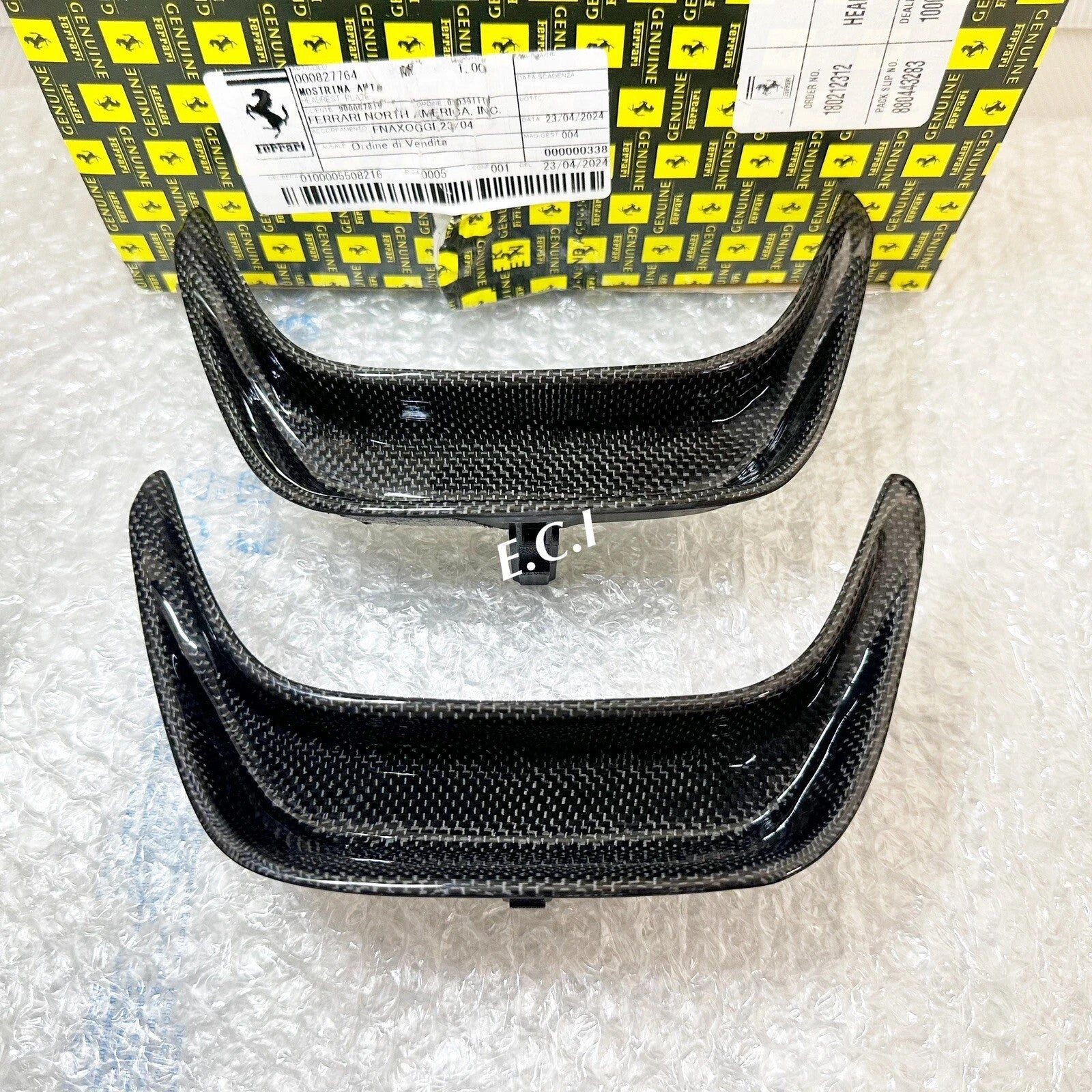 OEM Ferrari F164 Portofino M Carbon Fiber Center Console Headrest Bridge TFT SET