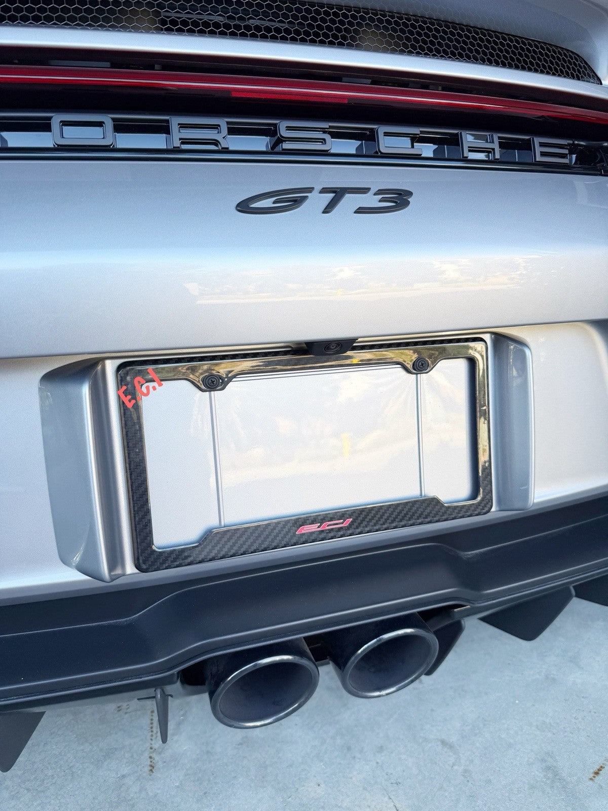 REAL CARBON FIBER LICENSE PLATE MERCEDES G63 GT63 S63 PORSCHE GT3 GT3RS GT4RS