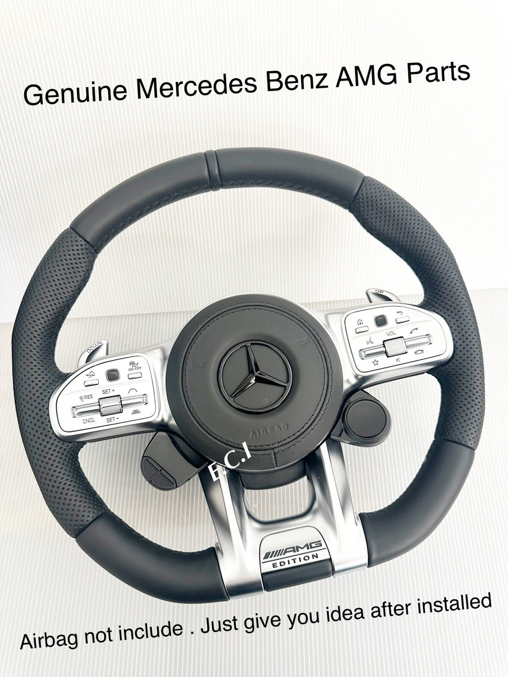 OEM 19~24 MERCEDES AMG G63 C63 E63 GT S63 CLS63 GLE LEATHER DIALS STEERING WHEEL