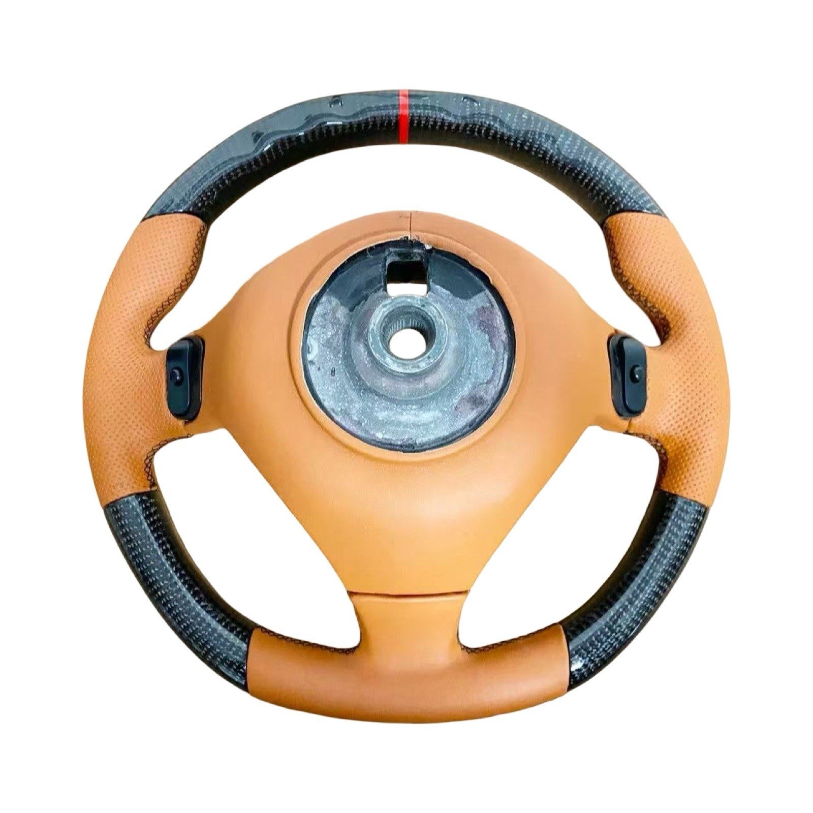 OEM GENUINE RED MASERATI GRANTURISMO MC QUATTROPORTE CARBON FIBER STEERING WHEEL