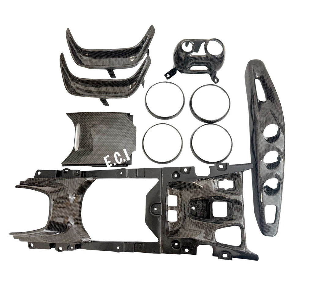 OEM Ferrari F164 Portofino M Carbon Fiber Center Console Headrest Bridge TFT SET