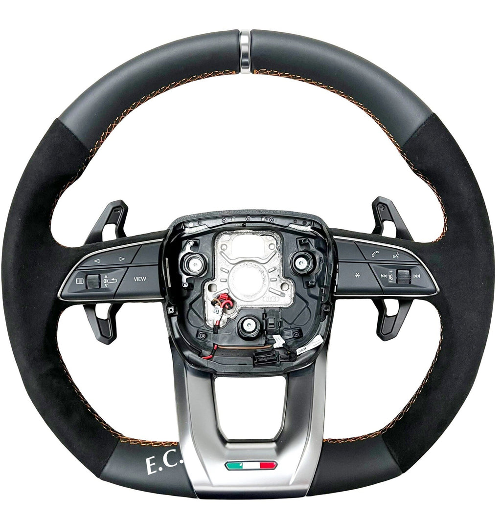 GENUINE LAMBORGHINI URUS S SE ALCANTARA PERFORMANTE HEATED STEERING WHEEL ORANGE