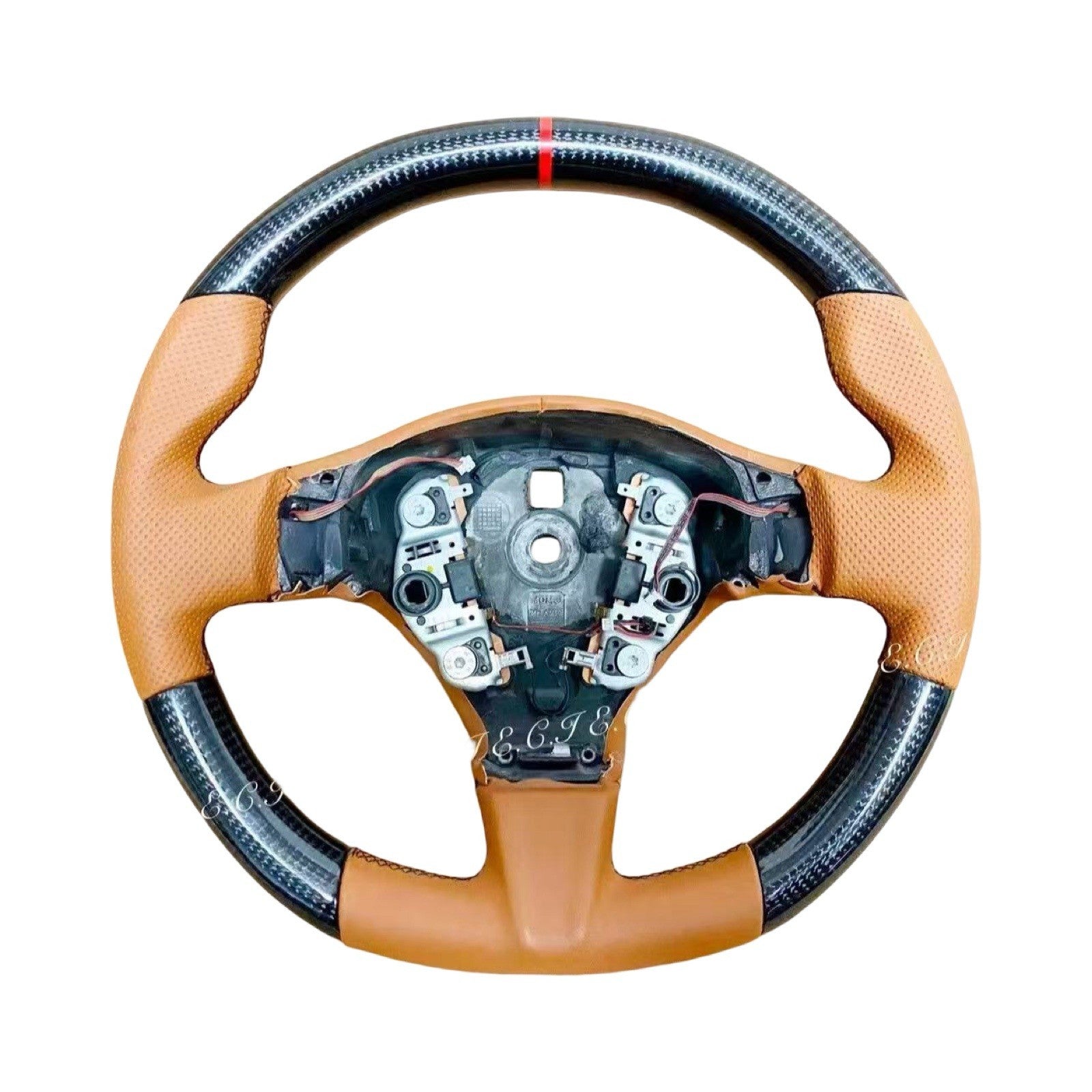 OEM GENUINE RED MASERATI GRANTURISMO MC QUATTROPORTE CARBON FIBER STEERING WHEEL