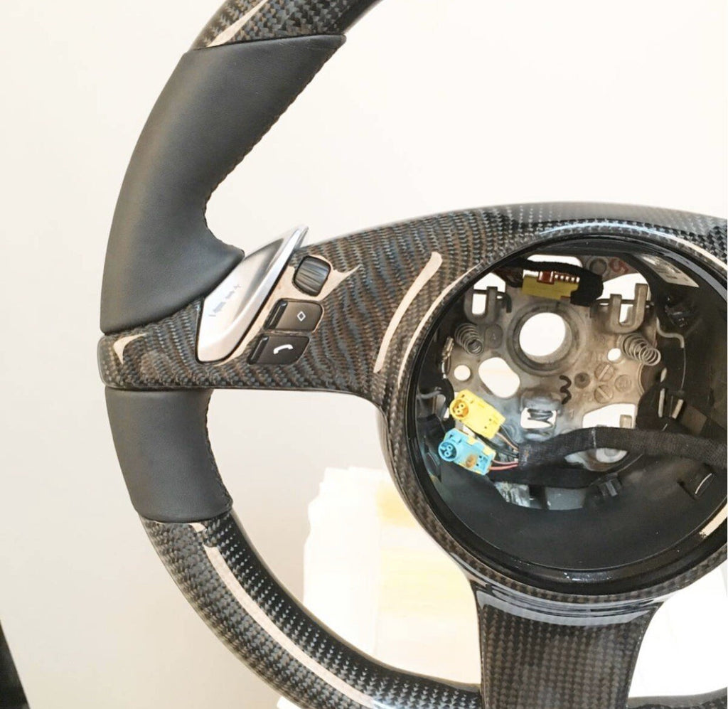 PORSCHE OEM 991 CAYENNE 970 PANAMERA BOXSTER CAYMAN CARBON FIBER STEERING WHEEL