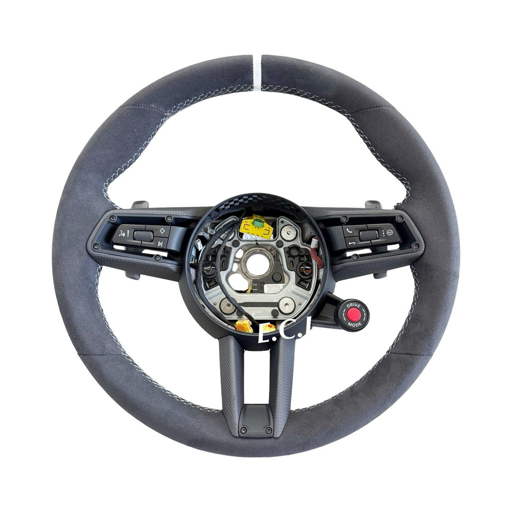 OEM Porsche 992 GT3 CARRERA GTS CAYENNE STEERING WHEEL ALCANTARA CARBON WHITE