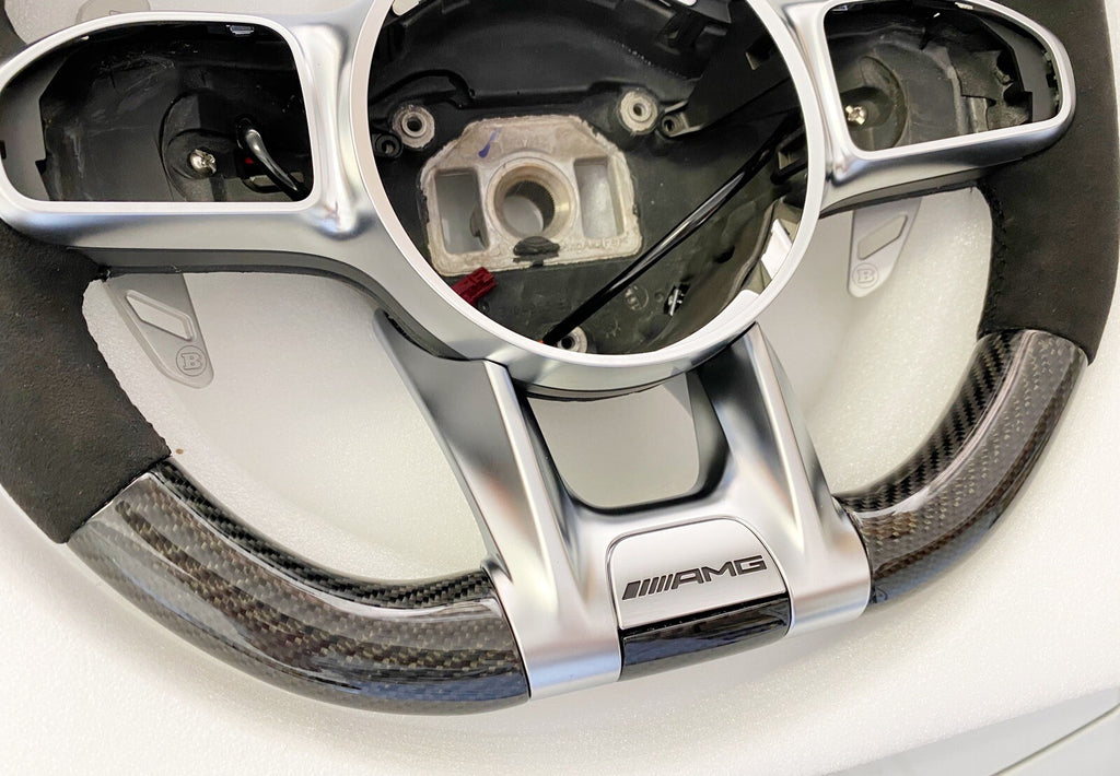 OEM 19~22 MERCEDES AMG G63 C63 E63 GT S63 CLS63 GLE CARBON FIBER STEERING WHEEL