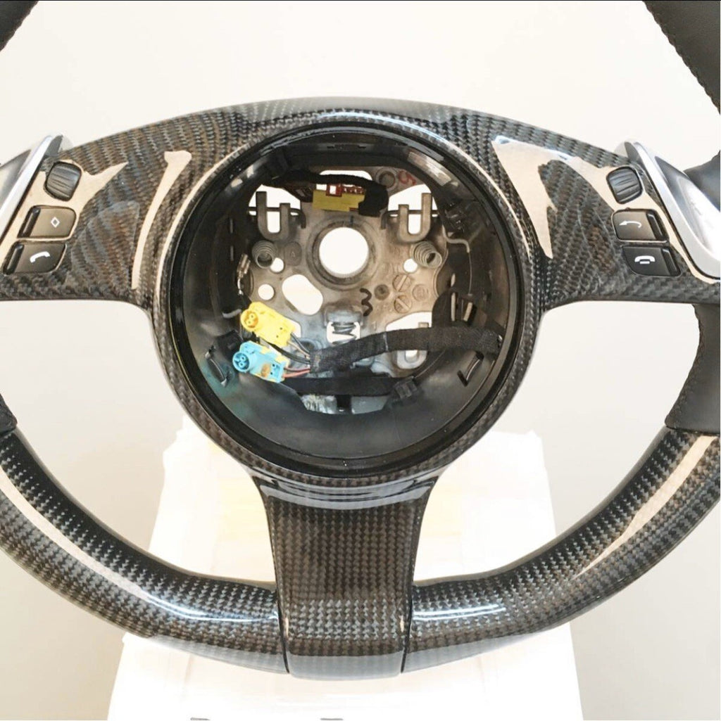 PORSCHE OEM 991 CAYENNE 970 PANAMERA BOXSTER CAYMAN CARBON FIBER STEERING WHEEL