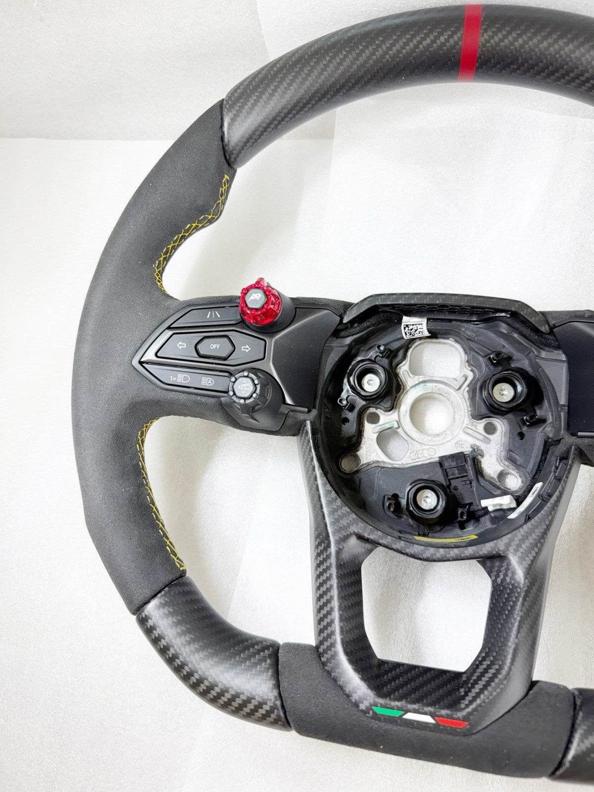 GENUINE LAMBORGHINI Revuelto Temerario ALCANTARA CARBON FIBER STEERING WHEEL YEL
