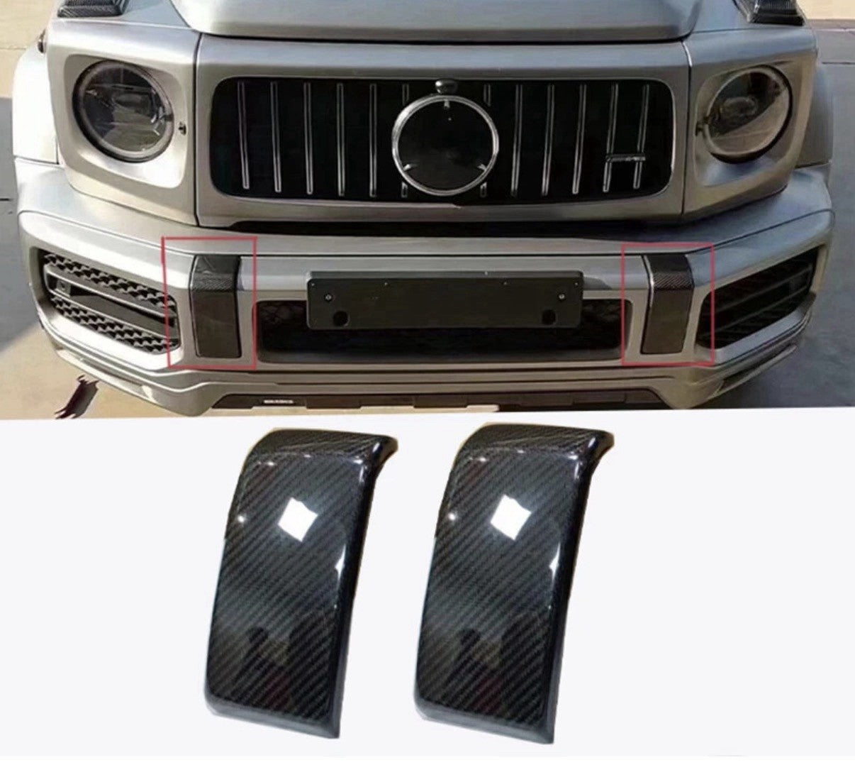 $395 Mercedes 2019~2024 G63 AMG Front Bumper Lip Carbon Fiber W463A