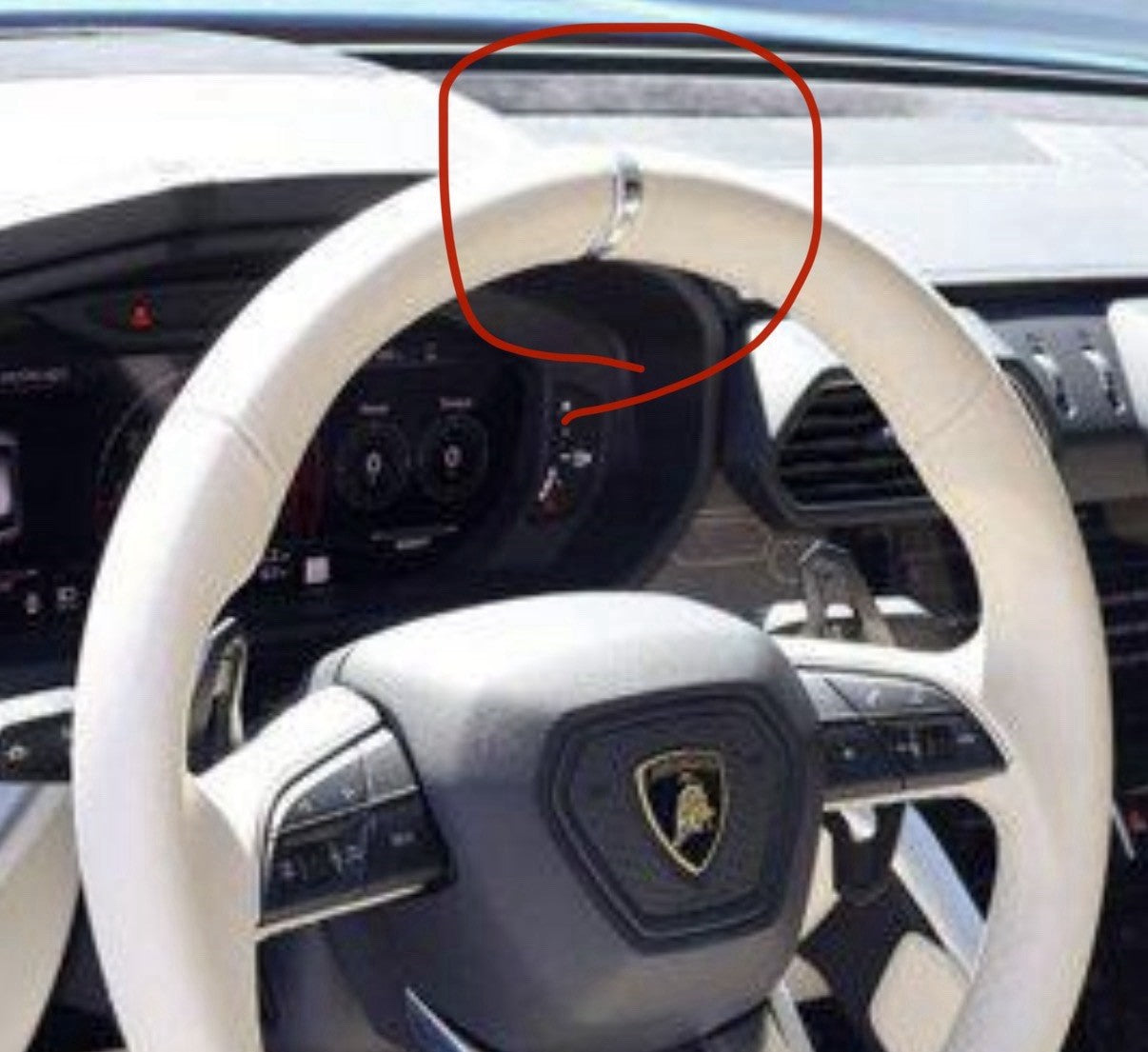 GENUINE OEM LAMBORGHINI URUS PERFORMANTE CHROME BANG STEERING WHEEL LIMITED