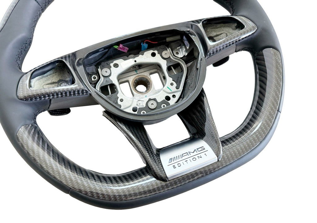 GENUINE MERCEDES CLS63 C63 S63 GLE63 GLS63 CLA45 E63 CARBON FIBER STEERING WHEEL