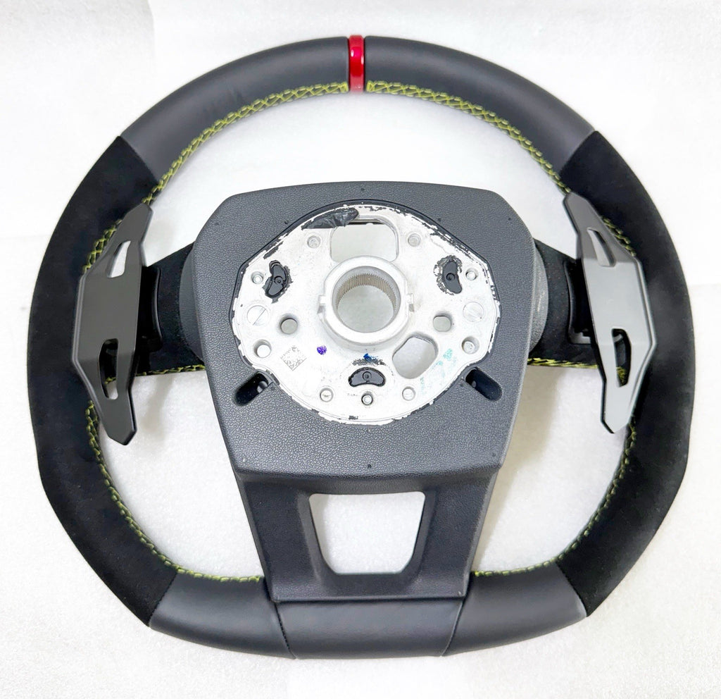 GENUINE LAMBORGHINI URUS S SE PERFORMANTE  ALCANTARA STEERING WHEEL LIME GREEN