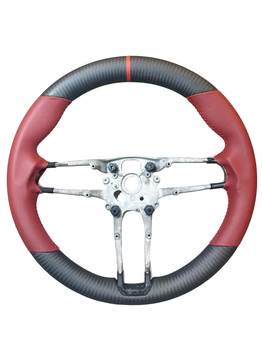 OEM Porsche 992 CARRERA TAYCAN Cayennne CARBON FIBER Bordeaux Red Steering Wheel