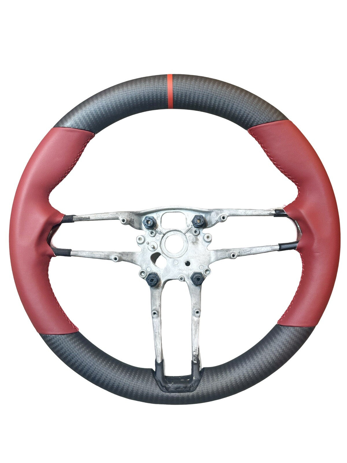 OEM Porsche 992 CARRERA TAYCAN Cayennne CARBON FIBER Bordeaux Red Steering Wheel