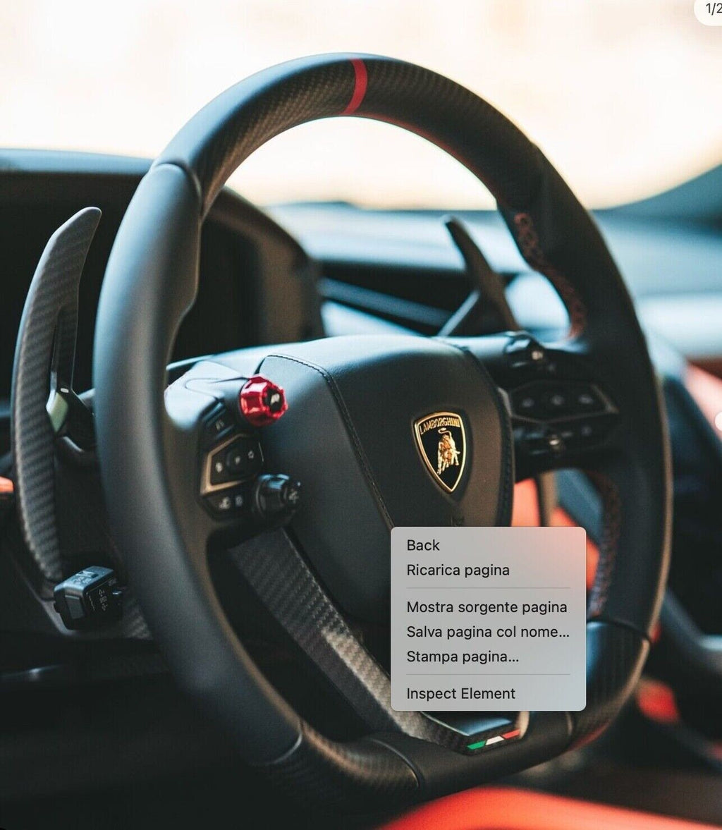 GENUINE OEM LAMBORGHINI URUS CARBON FIBBER STEERING WHEEL CUSTOMIZE ORDER