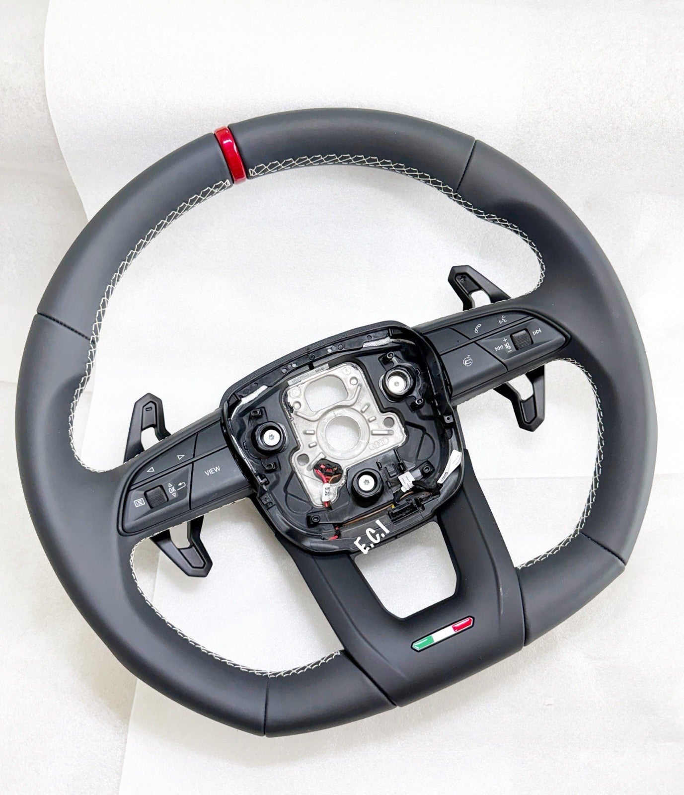 OEM LAMBORGHINI URUS S SE BANG FULL LEATHER WHITE STITCH STEERING WHEEL HEATED