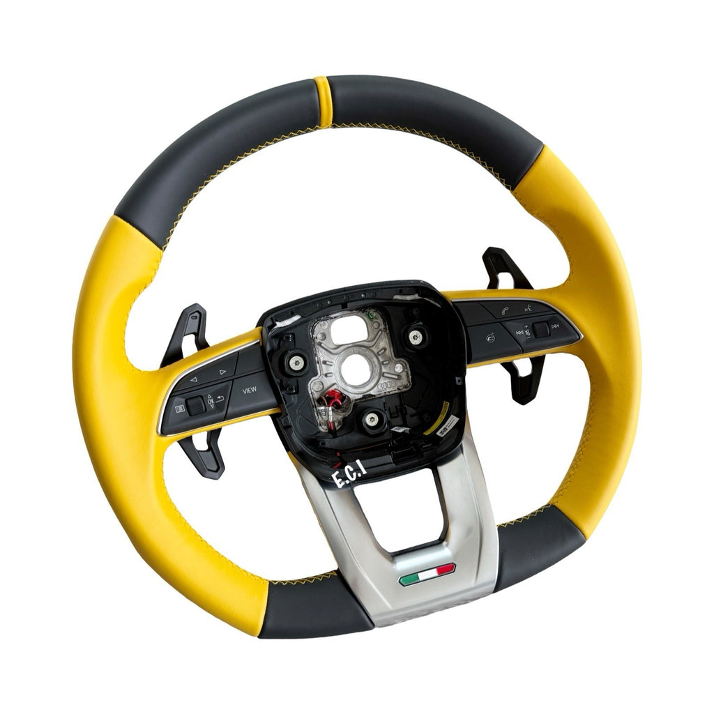 2026 OEM LAMBORGHINI URUS S SE ALCANTARA PERFORMANTE STEERING WHEEL YELLOW HEAT
