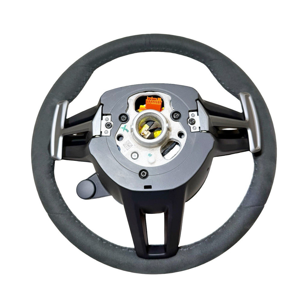 OEM PORSCHE 992 CARRERA MACAN GTS ALCANTARA STEERING WHEEL CARBON FIBER BLACK