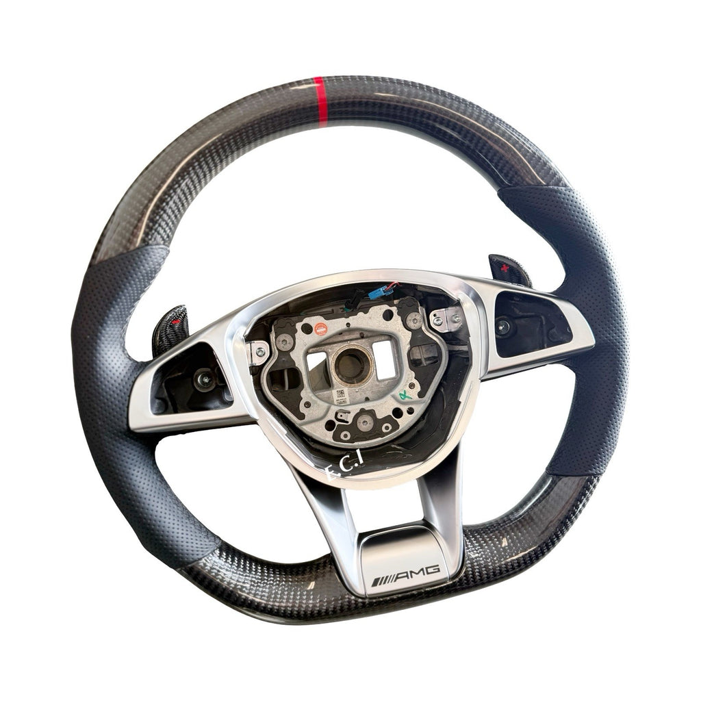 GENUINE MERCEDES CLS63 C63 S63 GLE63 GLS63 CLA45 E63 CARBON FIBER STEERING WHEEL