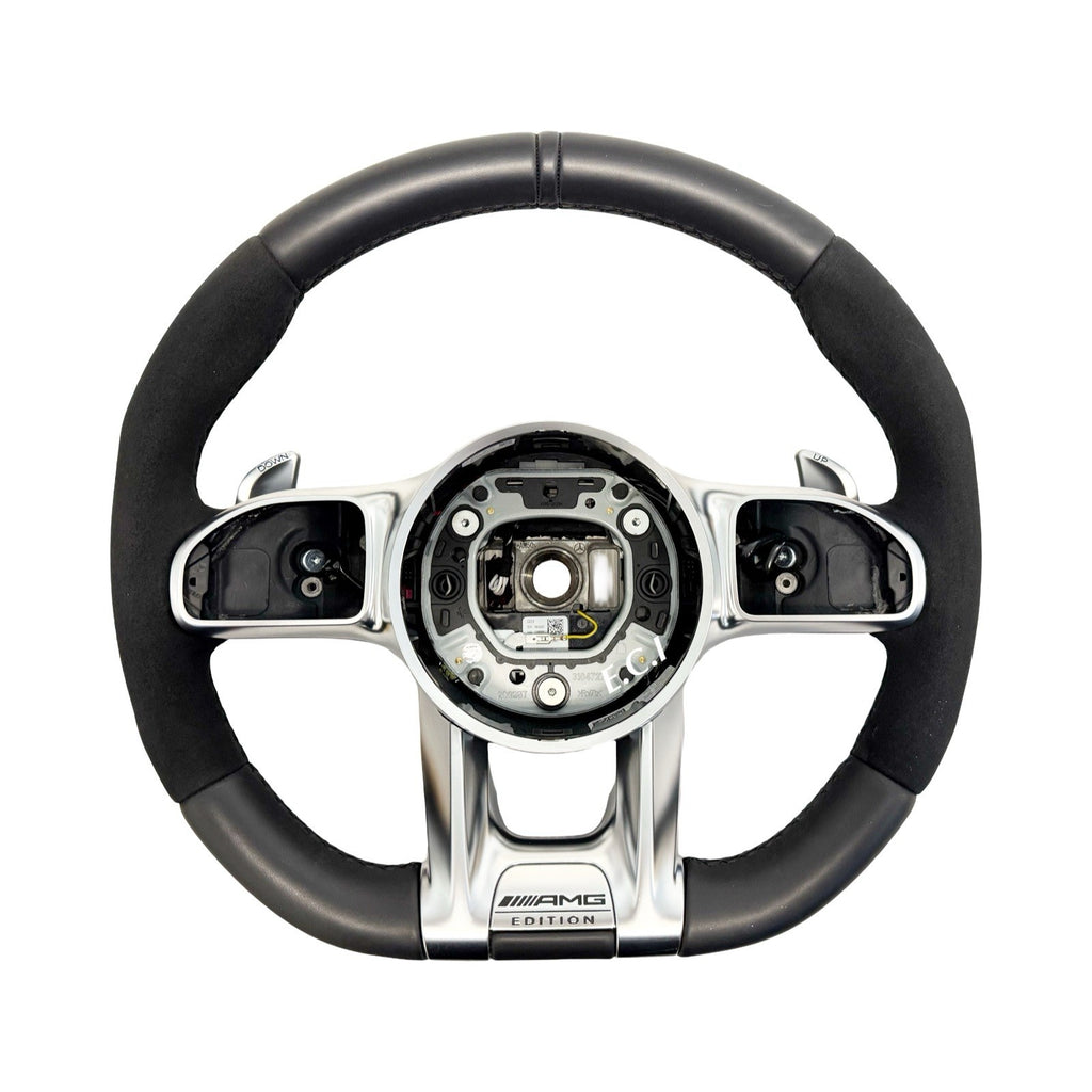 OEM 19~24 MERCEDES AMG G63 G550 C63 S63 E63 GLE63 HEATED SUEDE  STEERING WHEEL