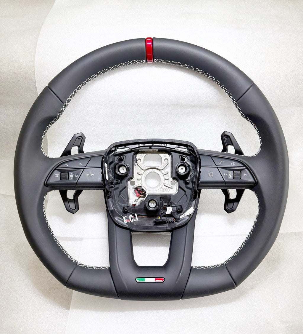 OEM LAMBORGHINI URUS S SE BANG FULL LEATHER WHITE STITCH STEERING WHEEL HEATED