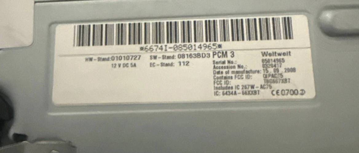 09-12 OEM 997 Porsche 911 CARRERA CAYMAN BOXSTER PCM3 Navigation Radio XM 6 DISC