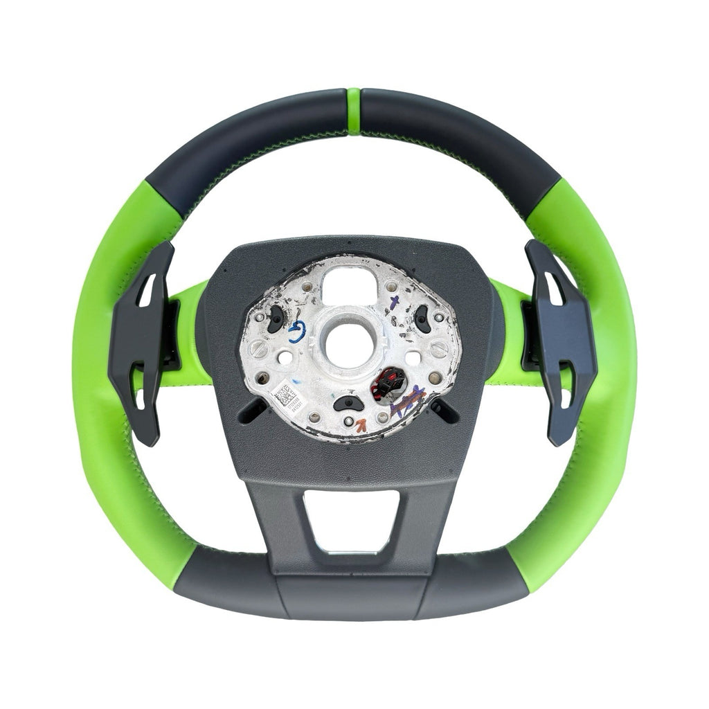 2026 OEM LAMBORGHINI URUS S SE ALCANTARA PERFORMANTE GREEN STITCH STEERING WHEEL