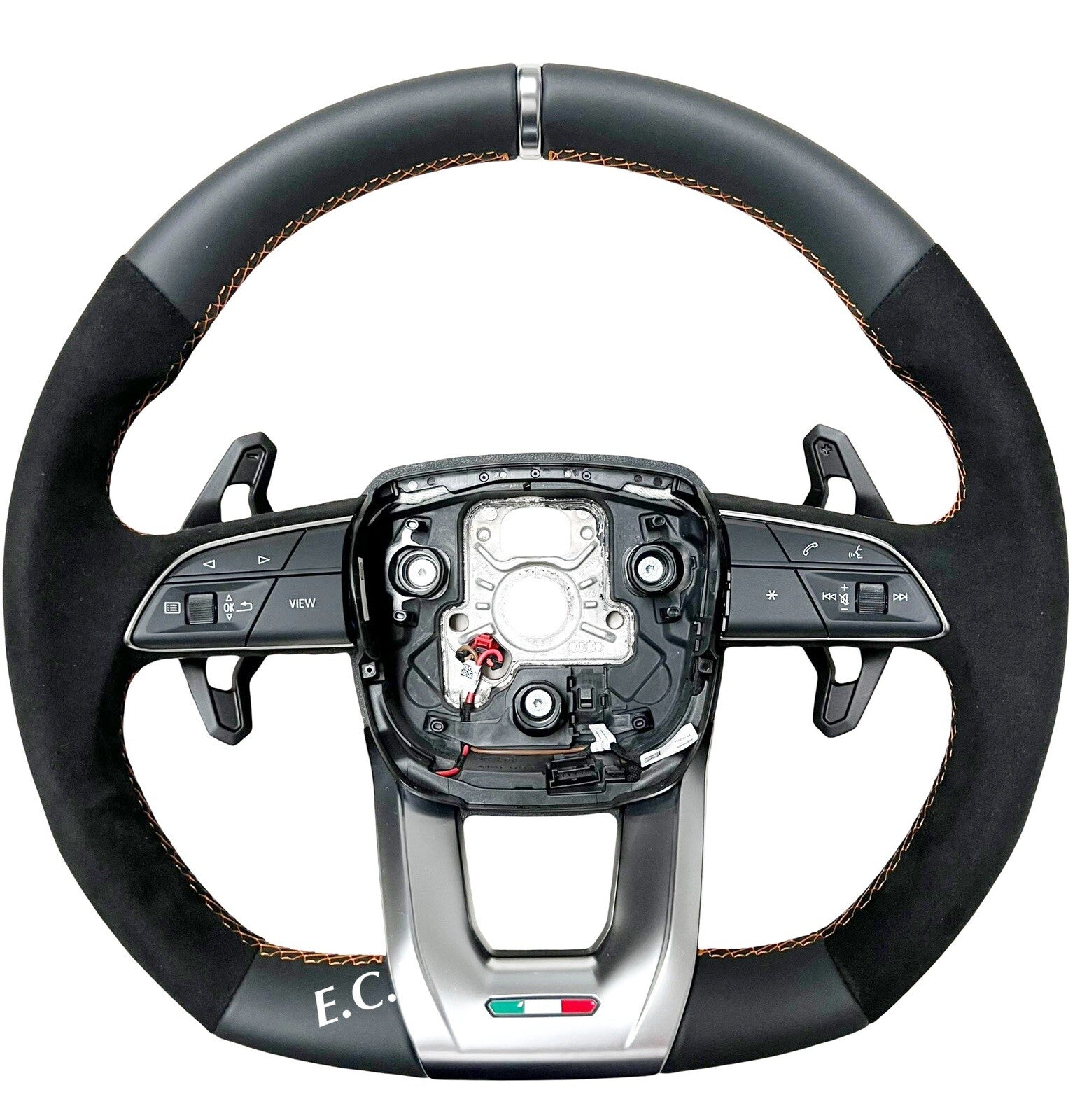 GENUINE LAMBORGHINI URUS S SE ALCANTARA PERFORMANTE HEATED STEERING WHEEL ORANGE